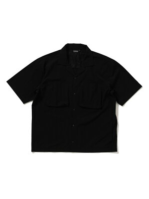 BEAMS MEN WILD THINGS * BEAMS / 別注 Supplex Nylon Camp Shirts ビームス メン シャツ/ブラウス 長袖シャツ ブラック【送料無料】