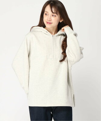 【SALE/30%OFF】niko and... (W)ウラキモウハーフZIPPK ニコアンド トップス パーカー・フーディー グレー グリーン【送料無料】