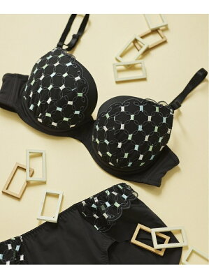【SALE/20%OFF】une nana cool Bright dot BRAGENIC ウンナナクール インナー/ナイトウェア ブラジャー ホワイト イエロー ブラック