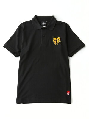 BEAMS T 【SPECIAL PRICE】BEAMS T / BROKEN HEART POLO SHIRT ビームスT カットソー ポロシャツ ブラック グレー【送料無料】