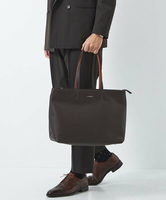 UNITED ARROWS green label relaxing シボ フェイク レザー ジップ トート バッグ 20F ユナイテッドアローズ グリーンレーベルリラクシング バッグ トートバッグ ブラウン ブラック グレー ベージュ ネイビー【送料無料】
