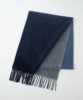 【SALE/50%OFF】UNITED ARROWS green label relaxing <green label relaxing> ウール カシミヤ グラデーション マフラー ユナイテッドアローズ アウトレット ファッション雑貨 マフラー・ストール・ネックウォーマー ネイビー グレー ブラウン レッド【送料無料】