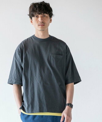 【SALE/10%OFF】coen USAコットンリラックスシルエットポケットTシャツ コーエン カットソー Tシャツ グレー ホワイト ブラウン ピンク グリーン ブルー