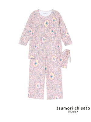 tsumori chisato SLEEP ツモリチサトスリープ パジャマ 8分袖・8分パンツ シルクニット素材 ツモリチサトスリープ インナー/ナイトウェア ルームウェア/その他 パープル ブルー ベージュ【送料無料】