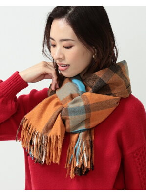 B:MING by BEAMS B:MING by BEAMS / チェック ストール 20AW ビーミング ライフストア バイ ビームス ファッショングッズ ストール オレンジ ホワイト ベージュ イエロー パープル【送料無料】