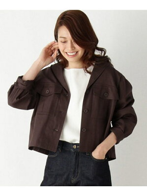 【SALE/70%OFF】OPAQUE.CLIP 【洗濯機洗いOK】オープンカラーダブルポケットジャケット オペークドットクリップ コート/ジャケット テーラードジャケット ブラウン