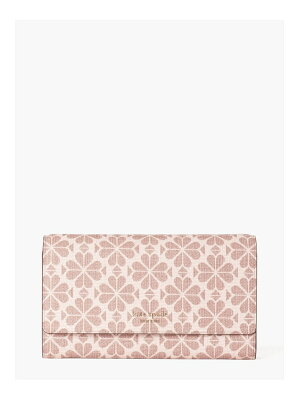 【SALE/40%OFF】kate spade new york スペード フラワー コーテッド キャンバス チェーン ウォレット ケイトスペードニューヨーク 財布/小物 財布 ピンク【送料無料】