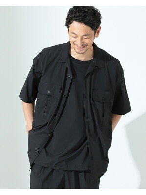 B:MING by BEAMS B:MING by BEAMS / MAJIKARU オープンカラーシャツ ビームス ビーミング ライフストア バイ ビームス シャツ/ブラウス 長袖シャツ ブラック カーキ【送料無料】