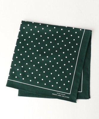 UNITED ARROWS green label relaxing GLR*B/N DOT ハンカチ ユナイテッドアローズ グリーンレーベルリラクシング ファッショングッズ スカーフ/バンダナ グリーン ブラック グレー ブラウン ブルー ネイビー パープル