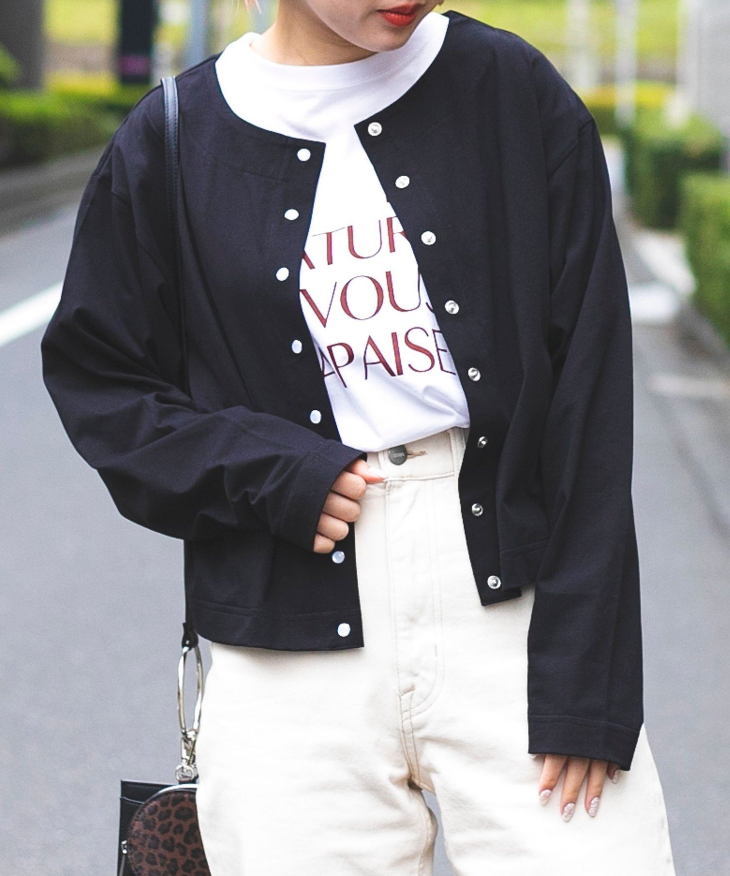 アルパカ混起毛カーディガン ブルー Siiwa 2ts Engineering By