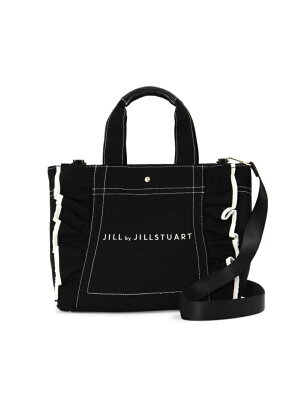 JILL by JILLSTUART |Sweet8月号掲載|◇フリルキャンバストートバッグ ジル バイ ジルスチュアート バッグ バッグその他 グレー ブラック ホワイト カーキ【送料無料】