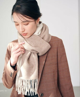 【SALE/40%OFF】UNITED ARROWS green label relaxing カシミヤ リバーシフル マフラー ユナイテッドアローズ グリーンレーベルリラクシング ファッション雑貨 マフラー・ストール・ネックウォーマー ベージュ ホワイト ブラック グリーン【送料無料】
