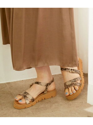 【SALE/54%OFF】ROPE' PICNIC PASSAGE アシンメトリーフッドベッドサンダル ロペピクニック シューズ・靴 サンダル ベージュ ブラック シルバー