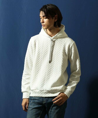 【SALE/30%OFF】MK MICHEL KLEIN homme ヘリンボーンパーカー ミッシェルクランオム トップス カットソー・Tシャツ ホワイト ネイビー パープル【送料無料】