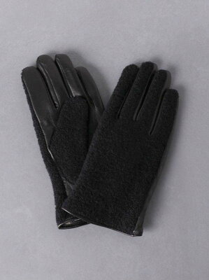 【SALE/60%OFF】UNITED ARROWS <UNITEDARROWS>ブークレコンビグローブ◆ ユナイテッドアローズ ファッショングッズ 手袋 ネイビー レッド【送料無料】