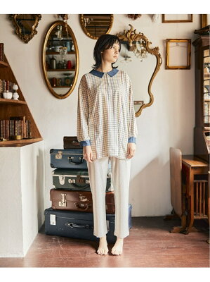 une nana cool Colorful windowpane パジャマ ウンナナクール インナー/ナイトウェア ルームウェア/その他 ホワイト ピンク【送料無料】