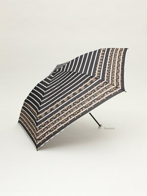 【SALE/10%OFF】Afternoon Tea ボーダーレース折りたたみ傘 雨傘 アフタヌーンティー・リビング ファッショングッズ 日傘/折りたたみ傘 ブラック グリーン ブルー