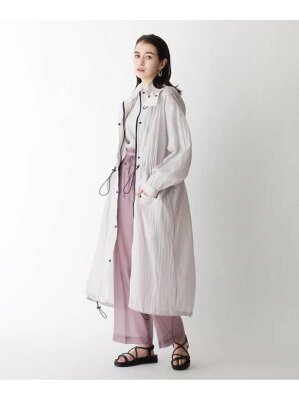 【SALE/30%OFF】BEAUTE DE OPAQUE シアーロングマウンテンパーカー オペークドットクリップ コート/ジャケット ブルゾン グレー ブラック【送料無料】