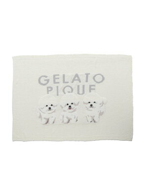 gelato pique モチーフジャガードブランケット ジェラートピケ インテリア・生活雑貨 ブランケット・ひざ掛け ホワイト グレー ピンク【送料無料】