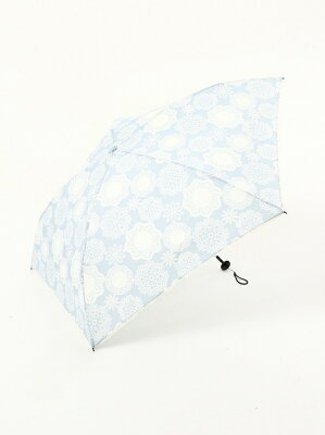 Afternoon Tea フラワーレース晴雨兼用軽量折りたたみ傘雨傘 アフタヌーンティー・リビング ファッショングッズ 日傘/折りたたみ傘 ブルー ネイビー