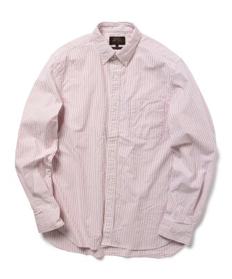 BEAMS MEN BEAMS PLUS / オックスフォード ストライプ ボタンダウン シャツ ビームス メン シャツ/ブラウス 長袖シャツ レッド ブルー【送料無料】