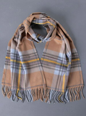 【SALE/50%OFF】UNITED ARROWS 【別注】<BEGG&CO(ベグアンドコー)>チェック マフラー ユナイテッドアローズ ファッショングッズ マフラー/スヌード ベージュ ホワイト グレー【送料無料】