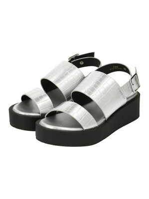【SALE/50%OFF】ESPERANZA 20/SS フラットプラットフォームサンダル エスペランサ グループ シューズ サンダル/ミュール シルバー ブラック