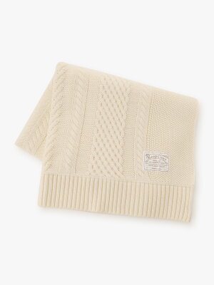 【SALE/30%OFF】Afternoon Tea コンビケーブルニットブランケット アフタヌーンティー・リビング インテリア・生活雑貨 その他のインテリア・生活雑貨 ホワイト グレー