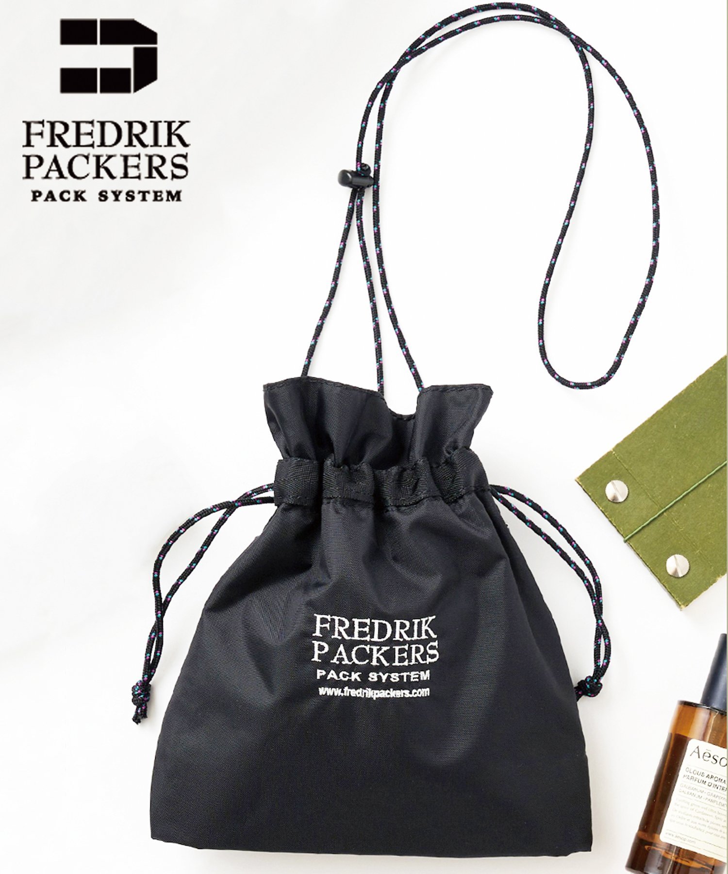 フレドリック 【SALE／14%OFF】FREDRIK PACKERS FREDRIK PACKERS/210D PINION POUCH ミニショルダー巾着バッグ フレドリックパッカーズ セットアップセブン バッグ ショルダーバッグ ブラック カーキ ネイビー【送料無料】