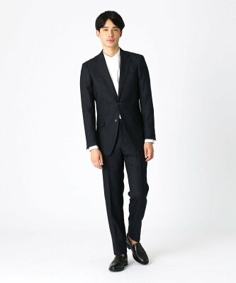【SALE/16%OFF】COMME CA ISM ストレッチ デニムライクスーツ コムサイズム スーツ・フォーマル セットアップスーツ ネイビー ブルー【送料無料】