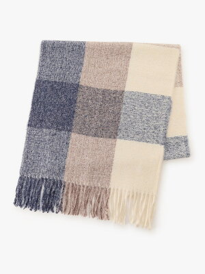 【SALE/30%OFF】Afternoon Tea ブロックチェックエコストール アフタヌーンティー・リビング ファッション雑貨 マフラー・ストール・ネックウォーマー ネイビー レッド