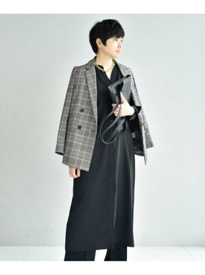 UNTITLED シルキーサテンストレッチ プリーツ切り替えワンピース【洗える】 アンタイトル ワンピース ロングワンピース/マキシワンピース ブラック ベージュ【送料無料】