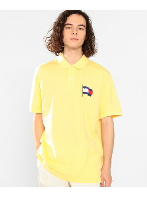 【SALE/50%OFF】TOMMY HILFIGER (M)TOMMY HILFIGER(トミーヒルフィガー)レギュラーフィットフラッグポロシャツ トミーヒルフィガー カットソー ポロシャツ イエロー グリーン ネイビー ピンク ホワイト ブルー レッド【送料無料】