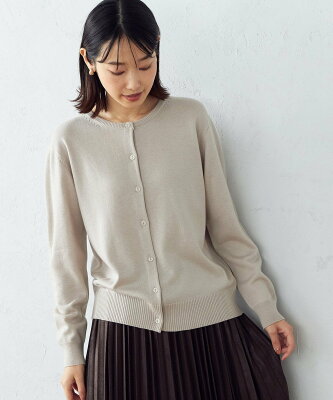 【SALE/40%OFF】COMME CA ISM クルーネック カーディガン コムサイズム トップス カーディガン グレー ホワイト ブラック パープル