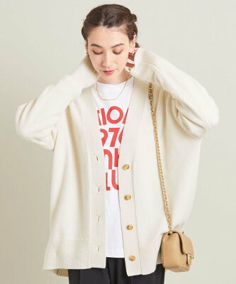 【SALE/30%OFF】BEAUTY & YOUTH UNITED ARROWS ウールカシミヤ アクアオーバーVネックカーディガン ビューティ&ユース ユナイテッドアローズ トップス カーディガン ホワイト グレー ブラウン オレンジ イエロー【送料無料】