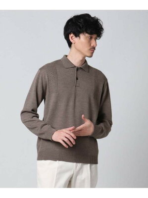 【SALE/60%OFF】TAKEO KIKUCHI TAKEO KIKUCHI流ガンジーニット長袖ポロ タケオキクチ カットソー ポロシャツ ホワイト ネイビー【送料無料】
