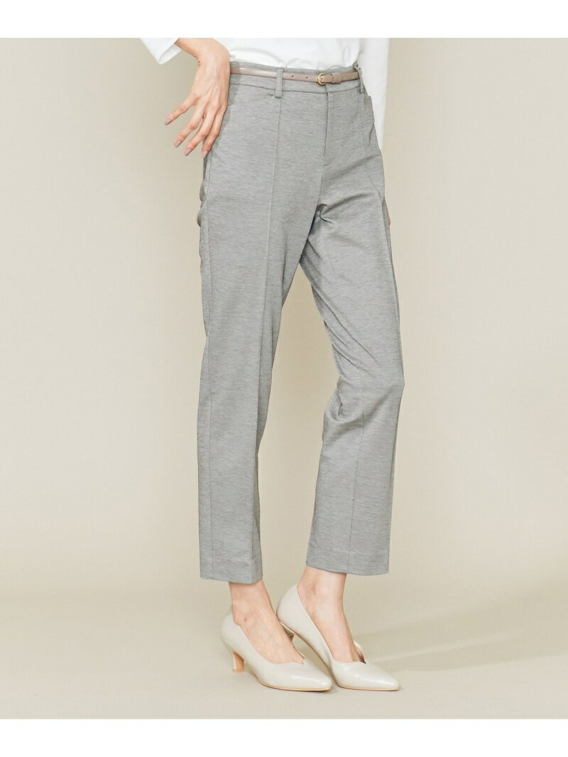 組曲 S 【洗える】ファンクショナルモクロディストレッチパンツ クミキョク パンツ/ジーンズ フルレングス グレー ネイビー【送料無料】