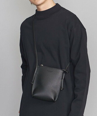 BEAUTY & YOUTH UNITED ARROWS BY フォルム ジッパー ポーチ ショルダーバッグ ビューティ&ユース ユナイテッドアローズ バッグ ショルダーバッグ ブラック グレー【送料無料】