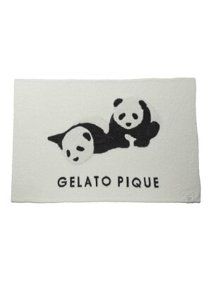 gelato pique 【シャオシャオ・レイレイスペシャルアイテム】パンダジャガードブランケット ジェラートピケ インテリア・生活雑貨 ブランケット・ひざ掛け ホワイト ピンク【送料無料】