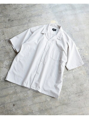 BEAMS MEN BEAMS / ソロテックス(R) オープンカラー シャツ ビームス メン シャツ/ブラウス 長袖シャツ ベージュ カーキ ネイビー【送料無料】