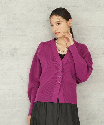 【SALE/30%OFF】NATURAL BEAUTY BASIC フォルムニットカーディガン ナチュラルビューティベーシック トップス カーディガン パープル ホワイト グレー ブルー【送料無料】