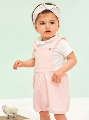 【SALE/40%OFF】PETIT BATEAU (K)衿つき半袖ボディ_女の子 プチバトー マタニティー/ベビー ロンパース/カバーオール ホワイト ピンク