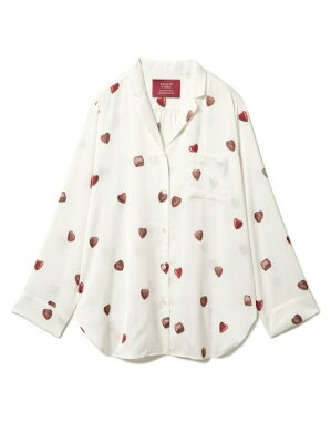 【SALE/30%OFF】gelato pique ハートチョコモチーフシャツ ジェラートピケ インナー・ルームウェア パジャマ ホワイト レッド ピンク【送料無料】