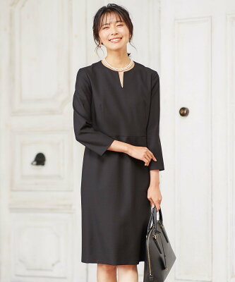 【SALE/40%OFF】23区 S ストレッチダブルクロス ワンピース ニジュウサンク ワンピース シャツワンピース ブラック ベージュ ネイビー【送料無料】