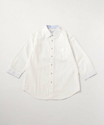 【SALE/60%OFF】a day in the life <A DAY IN THE LIFE>クールマックス サッカー 7SL シャツ ユナイテッドアローズ アウトレット トップス シャツ・ブラウス ホワイト ピンク ネイビー