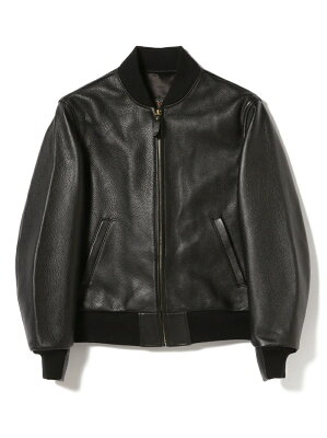 BEAMS MEN BEAMS PLUS / レザー スポーツ ジャケット ビームス メン コート/ジャケット ライダースジャケット/レザージャケット ブラック【送料無料】