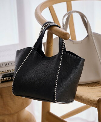 BEAUTY & YOUTH UNITED ARROWS BY∴ フェイクレザーボールチェーン ミニトートバッグ -2WAY- ビューティ&ユース ユナイテッドアローズ バッグ トートバッグ ブラック ホワイト グレー ブラウン イエロー カーキ ブルー パープル【送料無料】