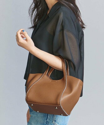 BEAUTY & YOUTH UNITED ARROWS BY フェイクレザーボールチェーン ミニトートバッグ -2WAY- ビューティ&ユース ユナイテッドアローズ バッグ トートバッグ ブラウン ホワイト ブラック グレー イエロー カーキ ブルー ネイビー パープル【送料無料】
