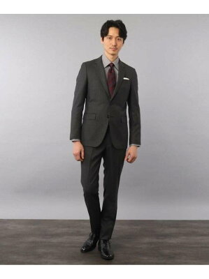 TAKEO KIKUCHI 【上品感漂う光沢】シャイニー ヘリンボン ストライプ スーツ/3ピース対応可 タケオキクチ ビジネス/フォーマル スーツ グレー ブラック ネイビー【送料無料】