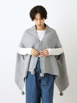 【SALE/30%OFF】Afternoon Tea リサイクルポリエステルポンチョブランケット アフタヌーンティー・リビング インテリア・生活雑貨 その他のインテリア・生活雑貨 グレー ピンク